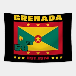 Grenada 50th Independence Day Grenadian Pride Grenada Flag Tapestry