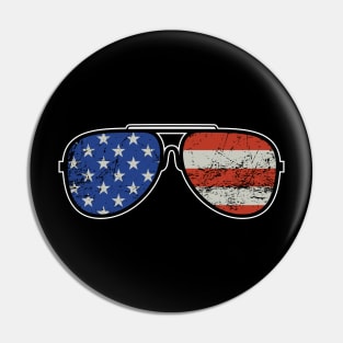 Stars and Stripes American Sunglasses Gift Pin