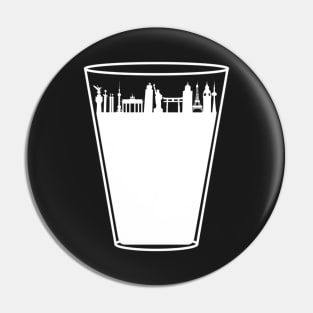 Drink Around the World Skyline Pin