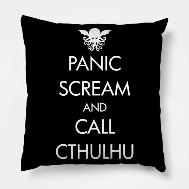 Panic Scream Call Cthulhu Pillow by DavesTees