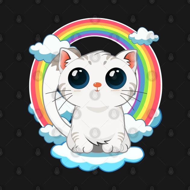 Rainbow Cute Cat LGBT Community Pride by TheBeardComic