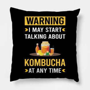 Warning Kombucha Booch Pillow