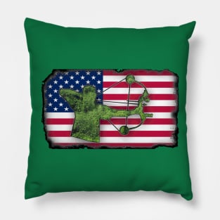 Green Camo Bowhunting Compound Pillow