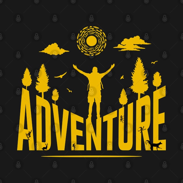 Adventure Typography Golden by ReaverCrest