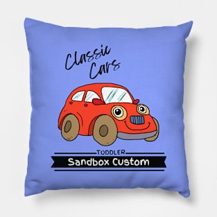 Classic Cars Toddler Sandbox Custom Pillow