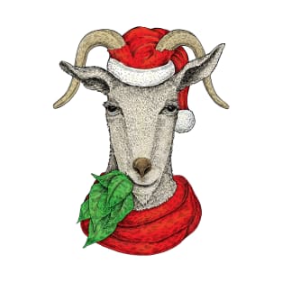 Winter holiday goat T-Shirt