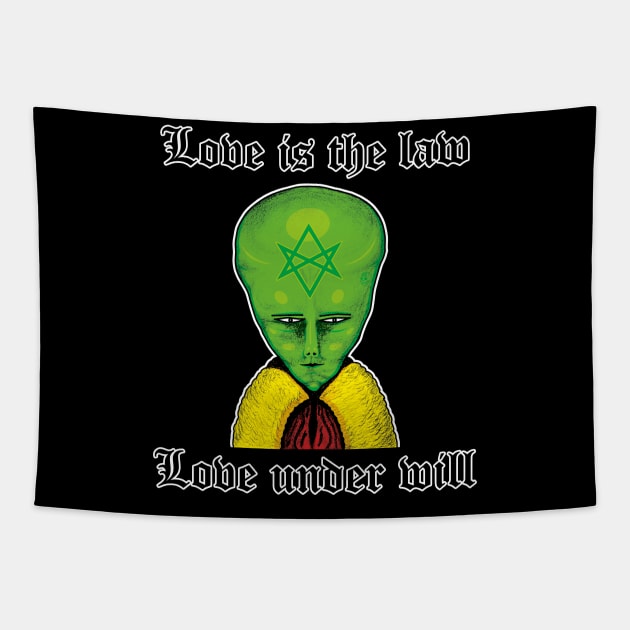 Alien Aiwass LAM Tapestry by Creative Style