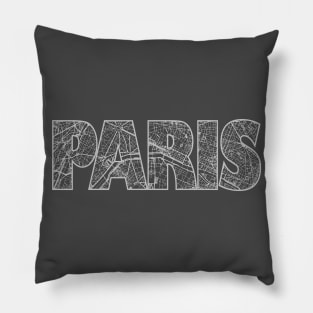 Paris Street Map Pillow