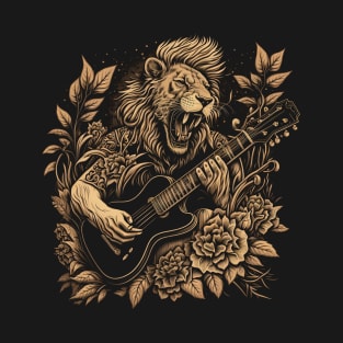 Lion Playing a Guitar T-Shirt