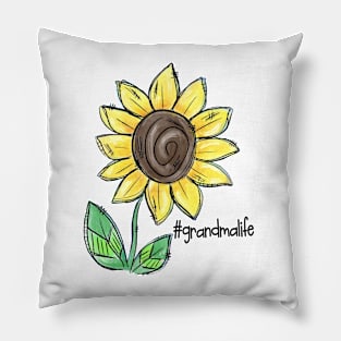 Vintage Grandma Life Sunshin Sunflower Happy Holiday Vacation Pillow