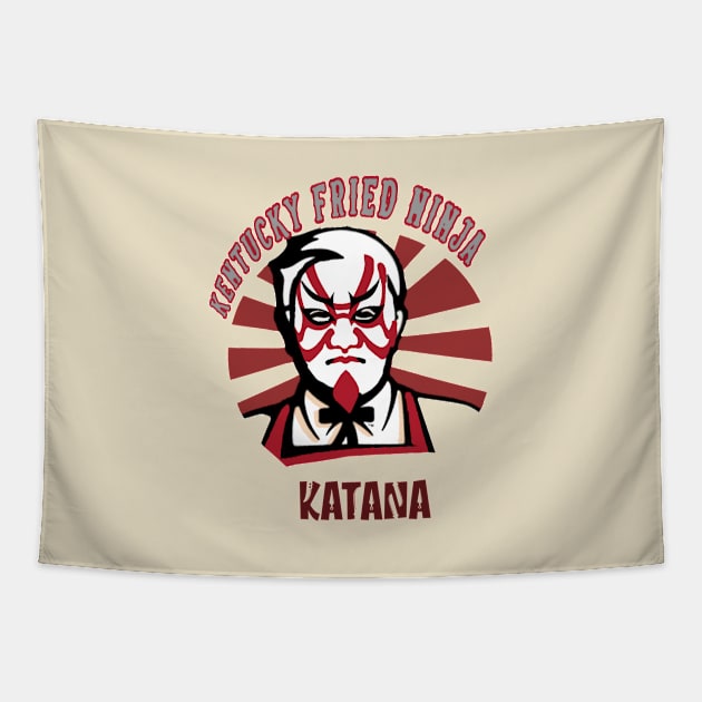 KATANA FRIED NINJA Tapestry by QinoDesign