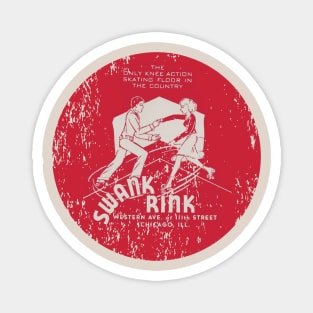 Swank Rink Chicago - vintage Roller Skating Magnet