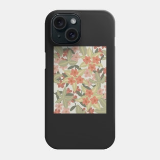 red & pink flower pattern Phone Case