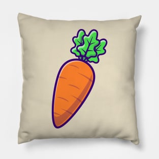 Carrot Vegetable Cartoon Pillow