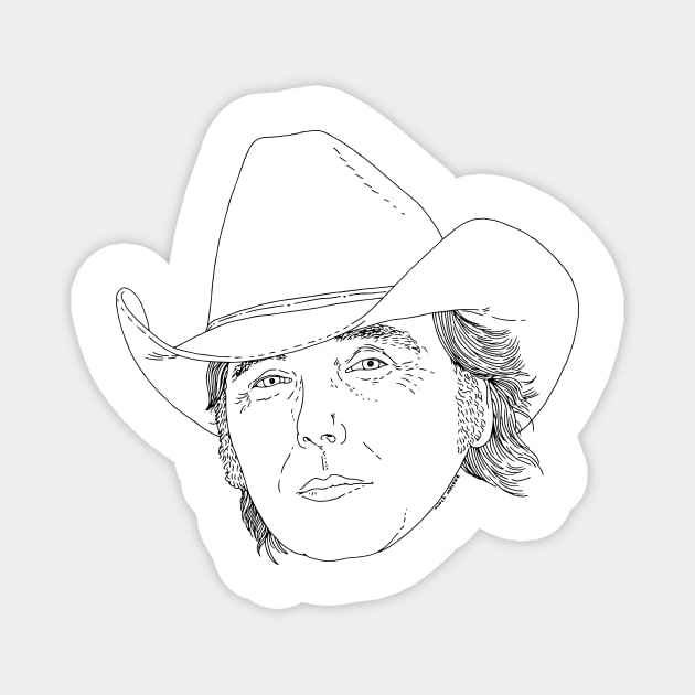 Dwight Yoakam Magnet by TheCosmicTradingPost