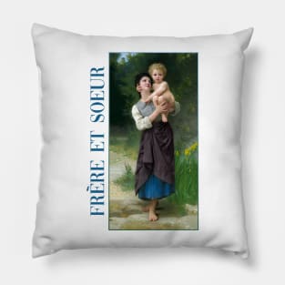 Brother and Sister by Bouguereau Pillow