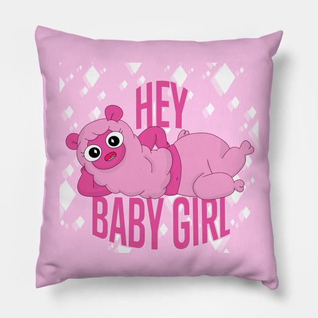 Hey Baby Girl - Wammawink Pillow by ZkyySky