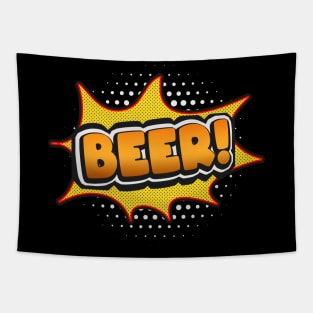 Beer Comic Style Tapestry