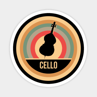 Retro Vintage Cello Gift For Cellists Magnet