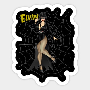 Elvira Halloween Coffin Scary Sticker for Sale by beetlemeier