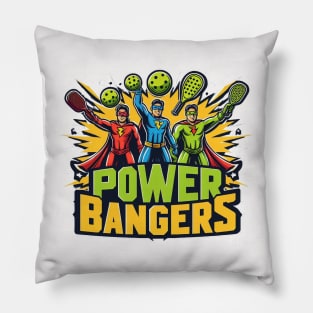 Pickleball POWER BANGERS  Superheroes #1 Pillow