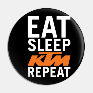 Eat Sleep KTM Repeat Front + Back print Pin