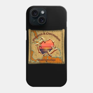 Hammerheads in Map Phone Case