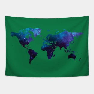 Galaxy World Map Tapestry