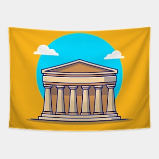 Panthenon Cartoon Illustration Tapestry