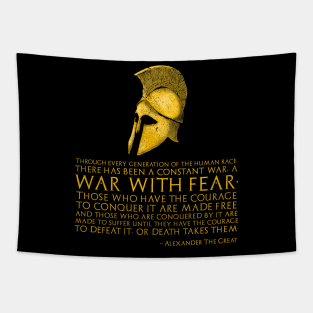 Alexander The Great Quote - War With Fear - Ancient Greek Tapestry