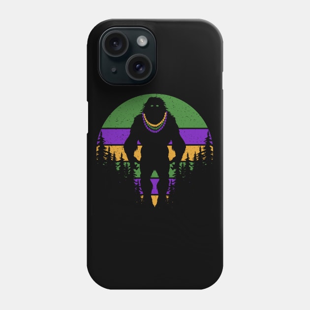 Bigfoot Mardi Gras Phone Case by Tesszero