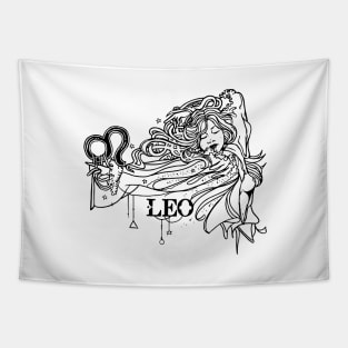 Leo 70's Style Zodiac Sign Tapestry