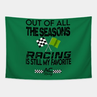 Racing Season (Green Flag Black) Tapestry