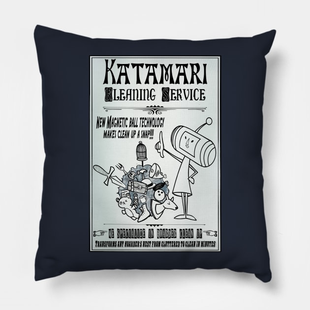 Katamari Kleaning Service Pillow by earmites