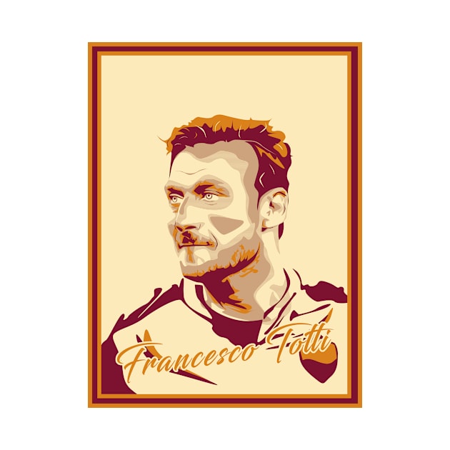 Francesco Totti Shepard Fairey Style by CryptoTextile