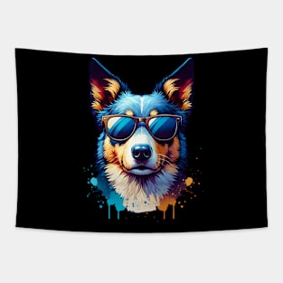 Watercolor Cool Australian Kelpie Tapestry