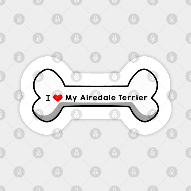 I Love My Airedale Terrier Magnet by mindofstate