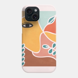 Woman Lines Botanical Colorful Phone Case