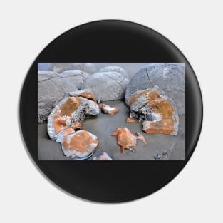 Moeraki Boulders, rochers sphériques , Nouvelle-Zélande Pin