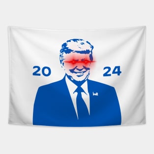 DARK TRUMP 2024 Dark Brandon Remix USA President (Blue) Tapestry