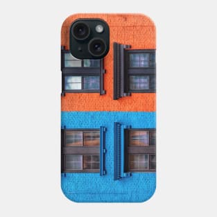 Red and Blue Brick Building - Architecture Phone Case