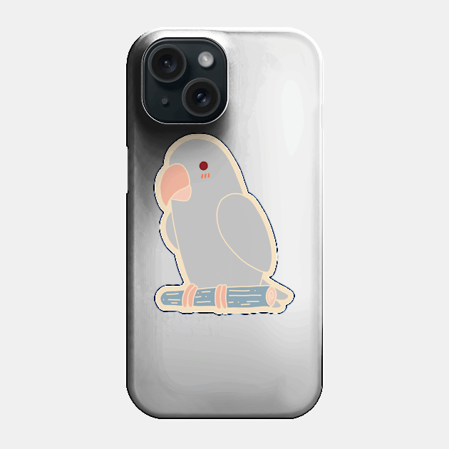 Cute Parrot - Gray Phone Case by vpessagno