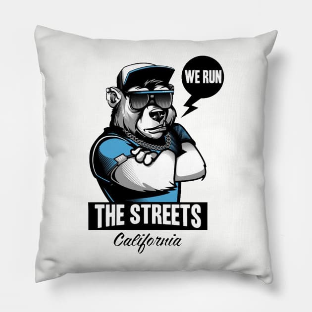 the streets california Pillow by dylanelisa