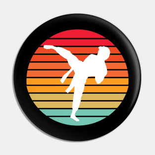 Karate Art Retro Pin