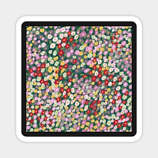 Impressionist Floral pattern // flower garden Magnet