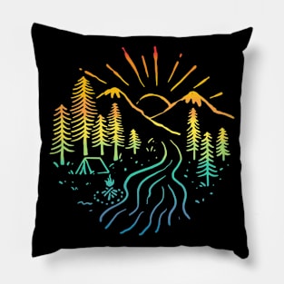 The River Campsite Pillow