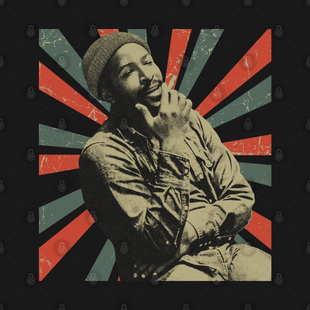 Marvin Gaye || Vintage Art Design || by Setipixel