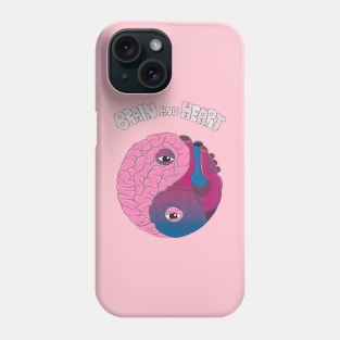 Brain and heart Phone Case