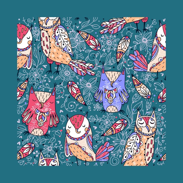 Colorful Owl Pattern by GoodWills