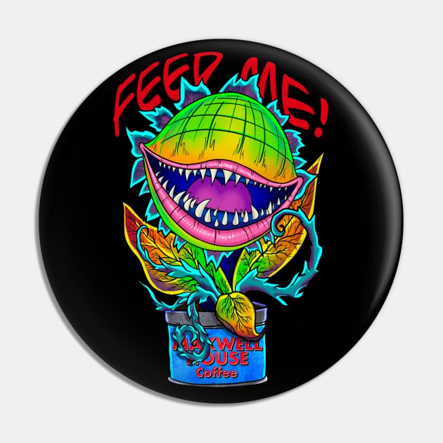 Feed Me Pin by The Fat Cat Studio